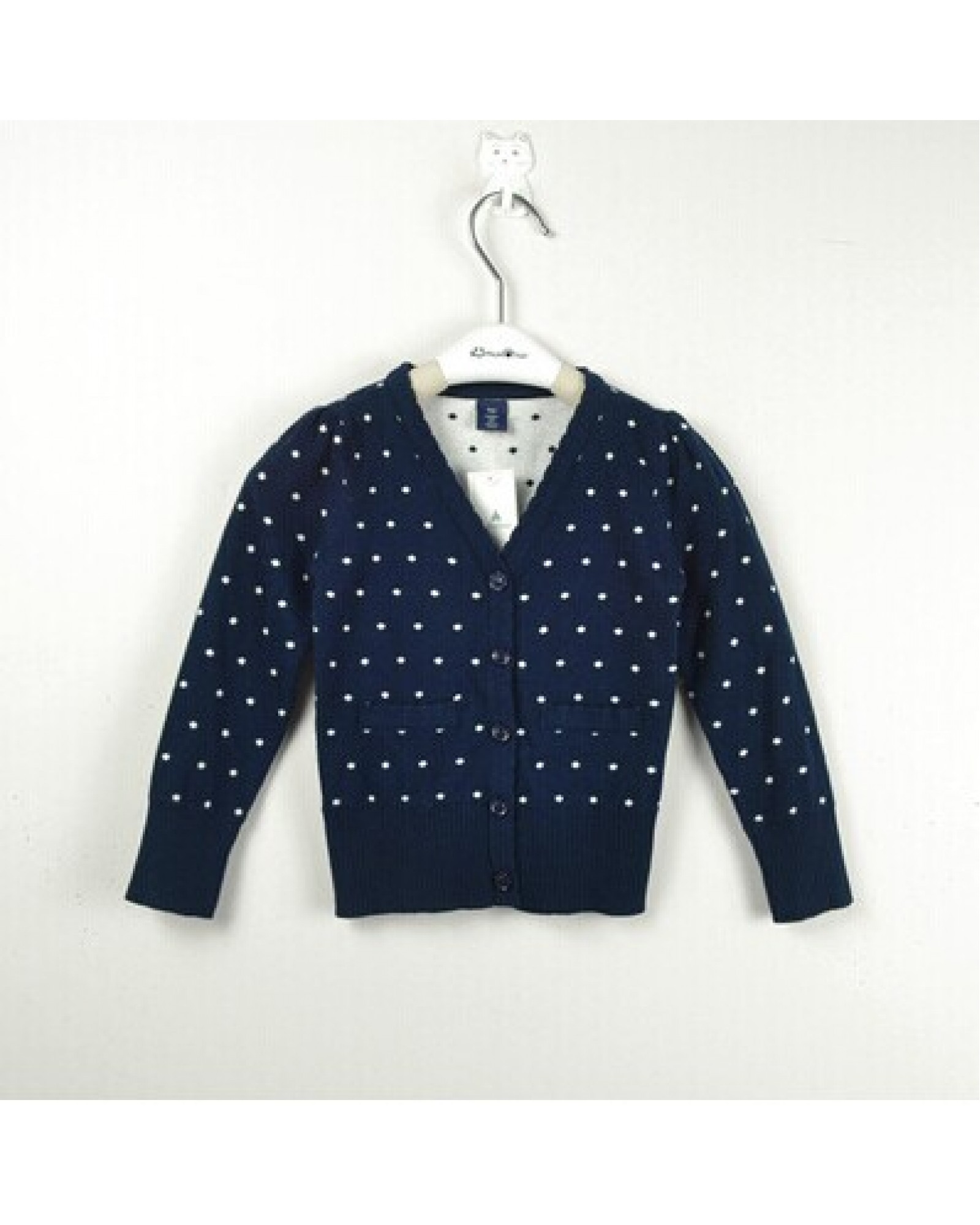 Autumn and winter children female Baby Knit Cardigan Sweater Girl jacket cotton wave 1-2-3 Huang Honglan