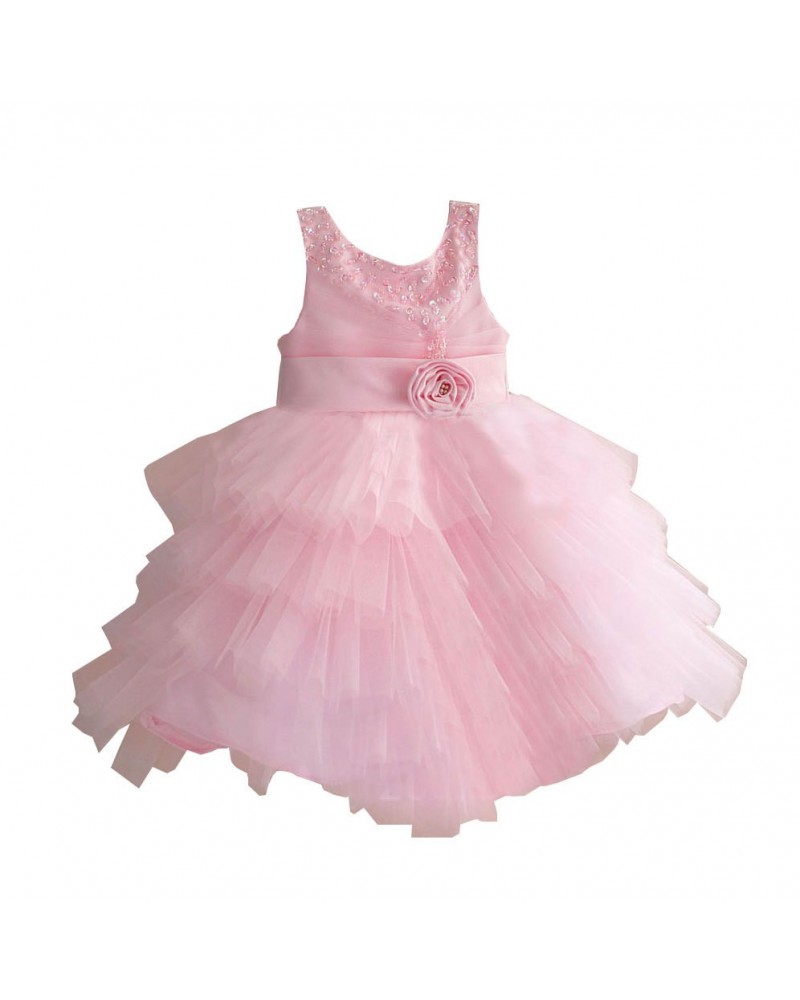 The new princess pearl girls condole belt skirt dress skirt The princess dress of the girls