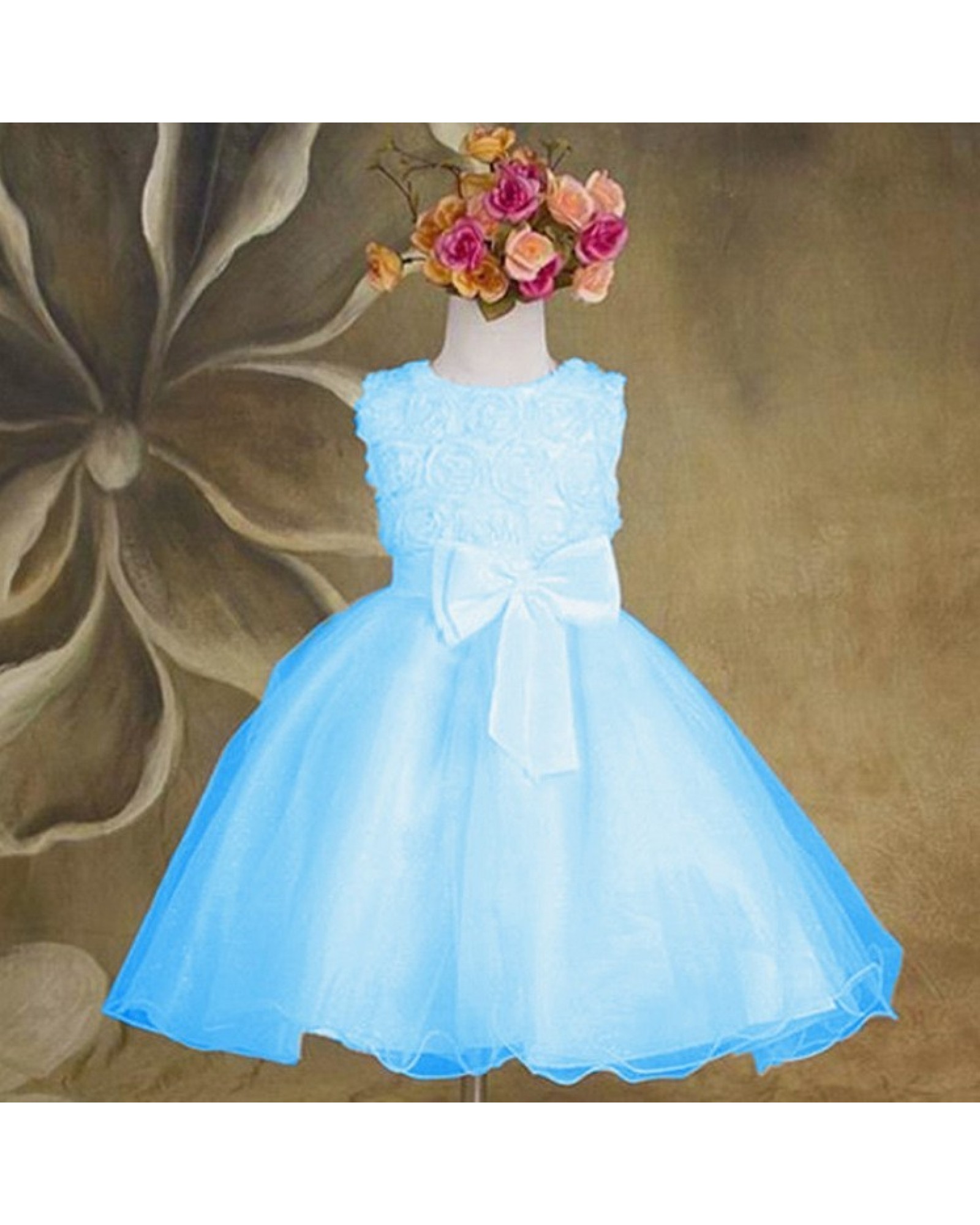 The new princess pearl girls condole belt skirt dress skirt The princess dress of the girls