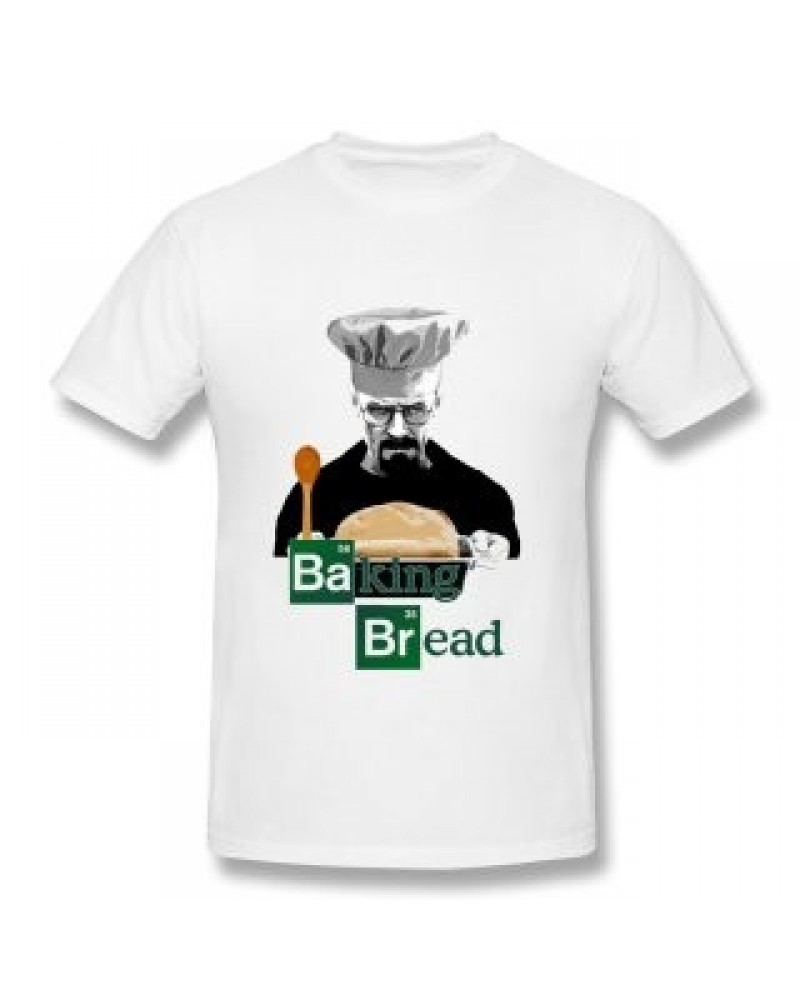 New 2014 Men Tshirt Cotton Breaking Bad Heisenberg Walter White Bread Print T-Shirt Mens  