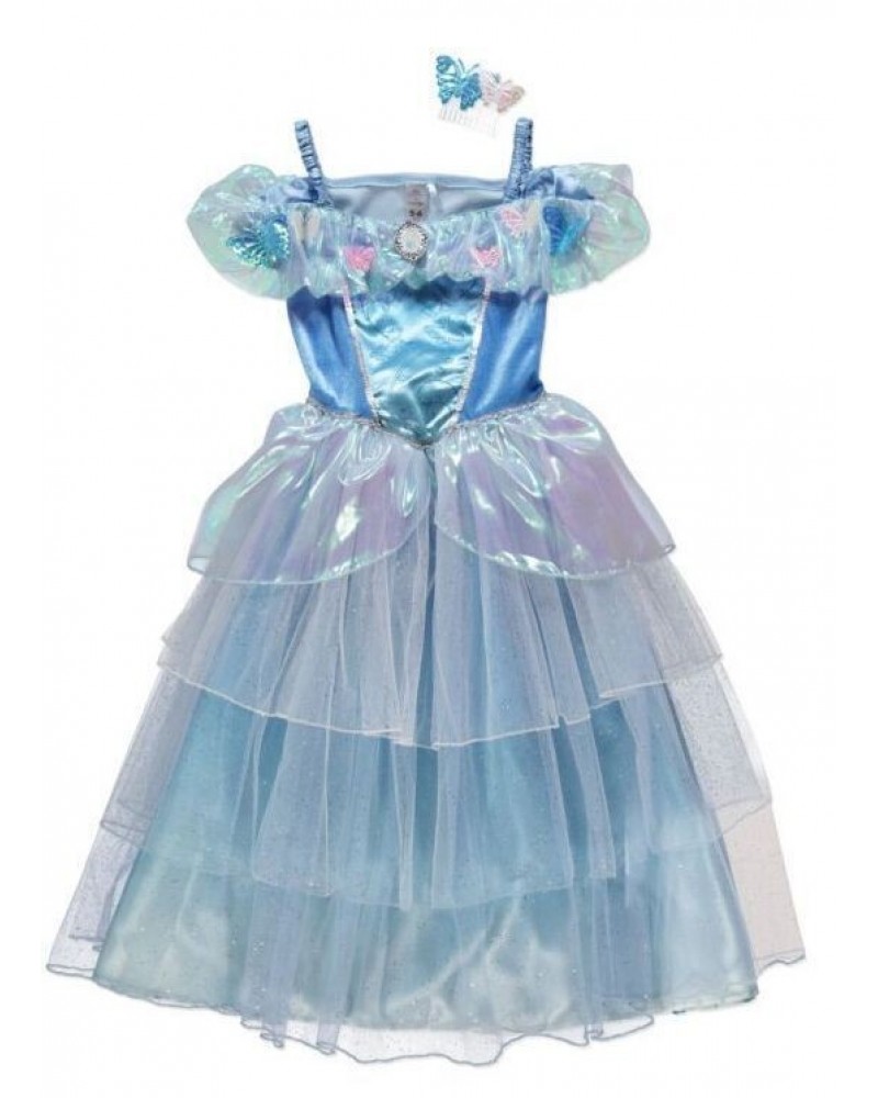 2015 New Girls Cinderella Princess Dress Kids Girl Movie cosplay costume custom made Fairy Tail Dress fancy dress