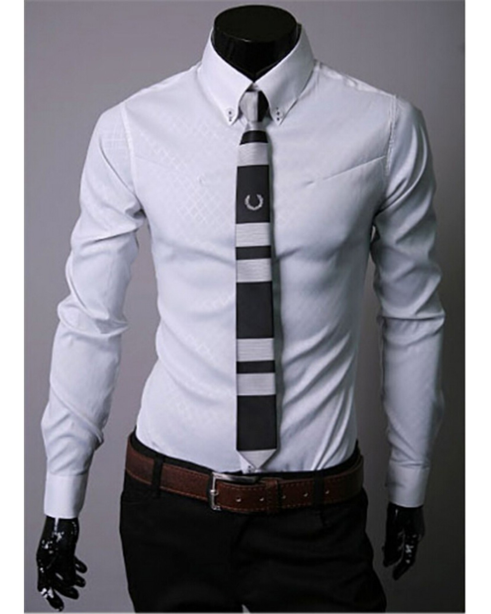   Hot-Selling Striped Shirt Men  Chemise Homme Casual Slim Fit  Comfortable  Long Sleeve Shirt  12145