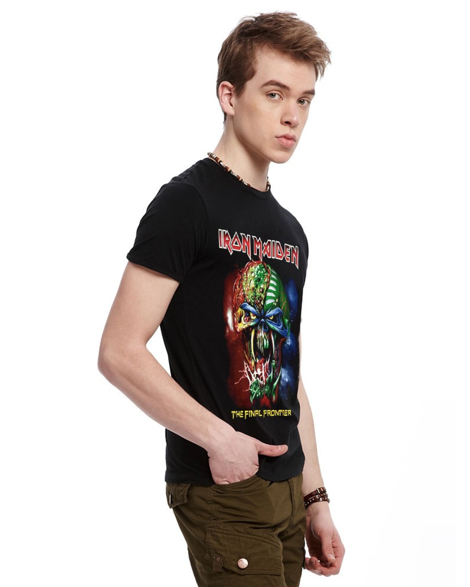 New fashion 3D printing T-shirt, heavy metal band, iron maiden demon pattern