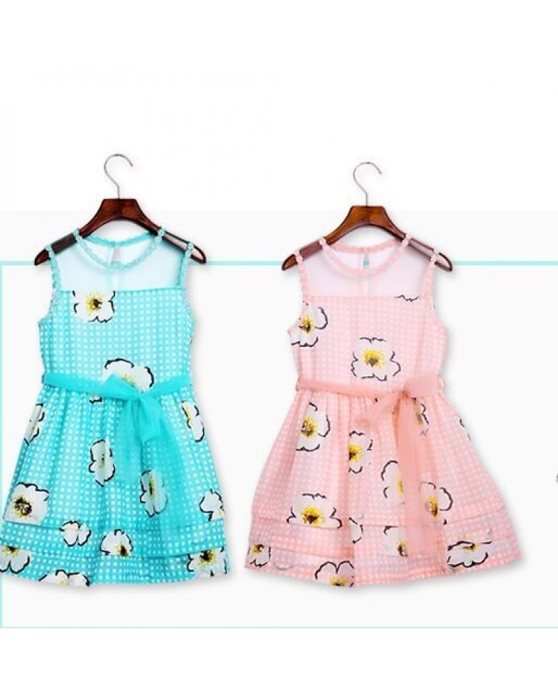 Kids Summer 2015 new girls summer dress skirt children princess skirt floral skirt thin gauze