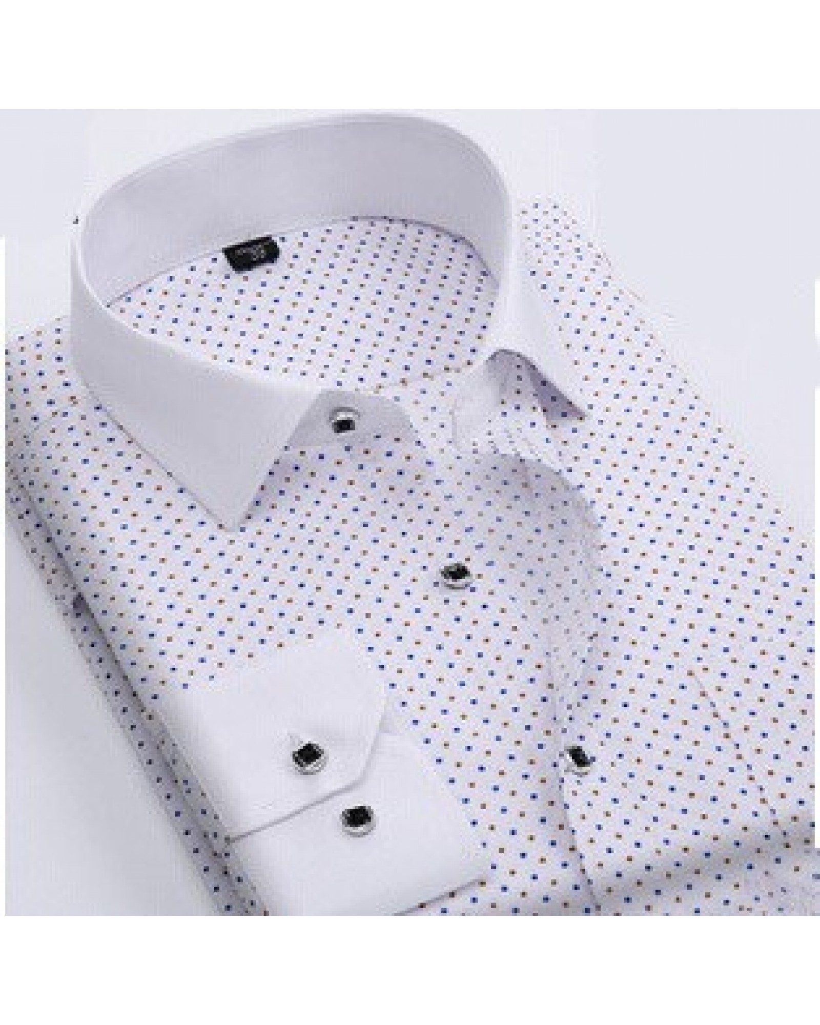   2015 New Fashion Style Polka Dot Men Shirts Long-Sleeve Cotton Shirt plus size S-4XL 30cl