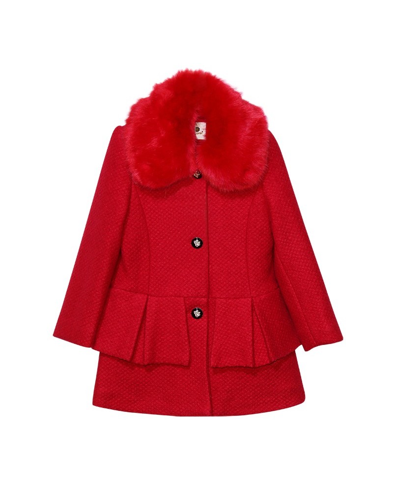 Kids Girls wool coat 2015 woolen coat in winter children are thick warm coat