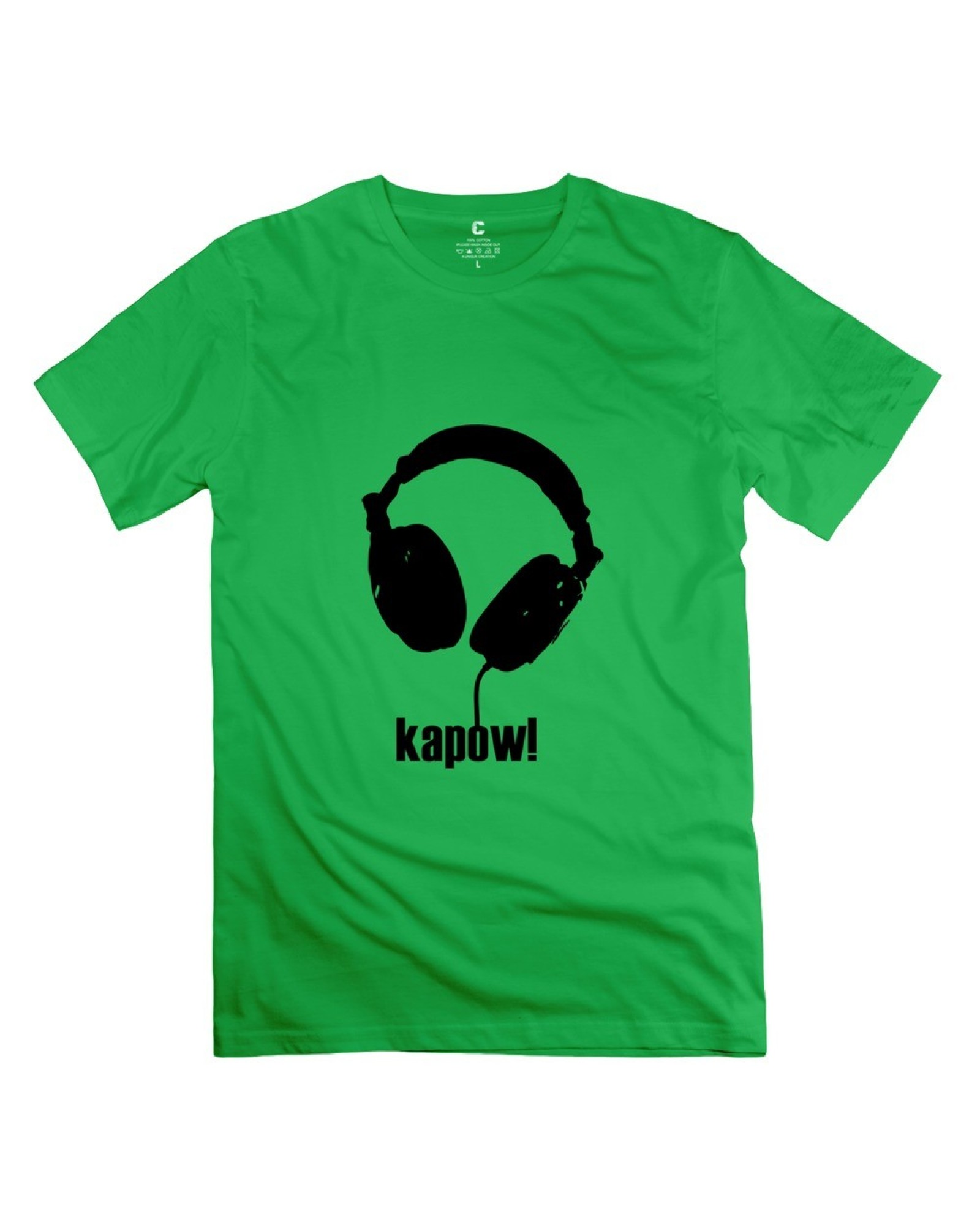 Men's Customize Kapow Head Phones T-shirt